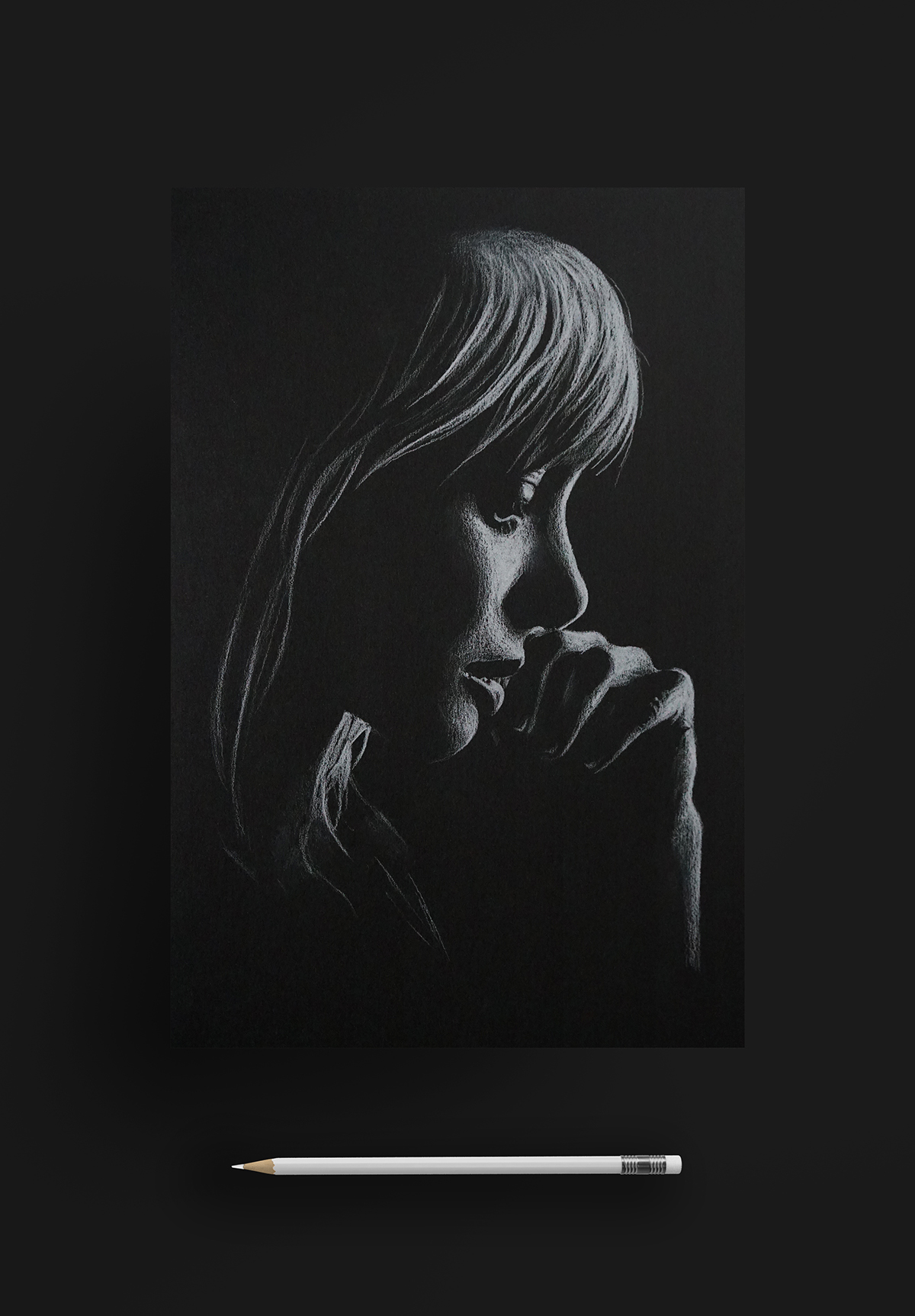 Black paper drawings